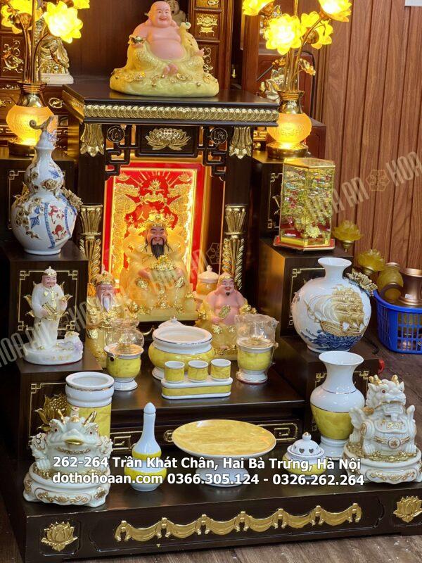 Bộ Ban Thờ Hiện Đại Vượng Tài Vân Đá Vàng