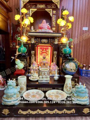 Bộ Ban Thờ Hiện Đại Vượng Tài Vàng Ngà