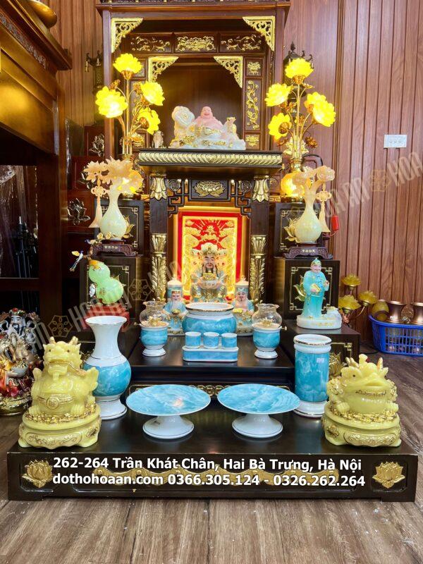 Bộ Ban Thờ Hiện Đại Vượng Tài Vân Đá Xanh